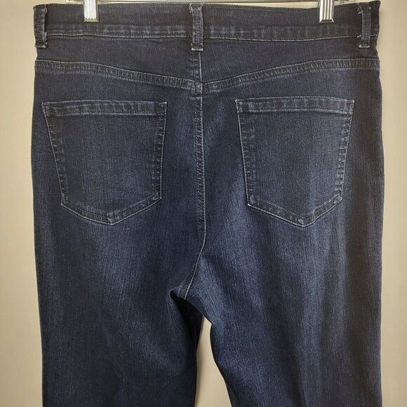 Gloria Vanderbilt Amanda Size 14 Dark Wash Blue Denim Jeans Cotton 34 x 29.5 in - Picture 8 of 13